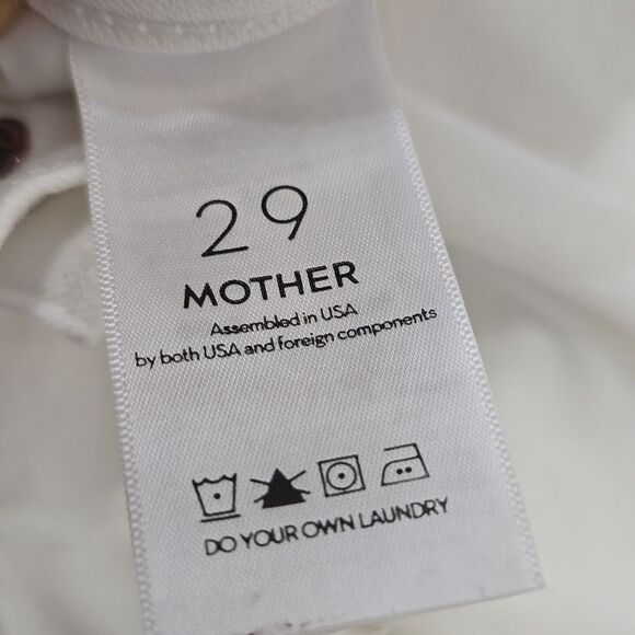 MOTHER The Glass Slipper, White, Cropped Jeans SIZE 29 - Picture 8 of 12